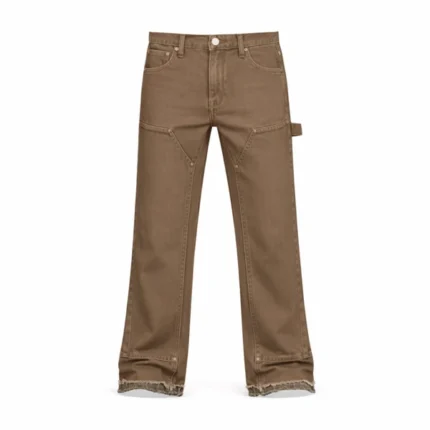 flared carpenta' jeans - washed brown