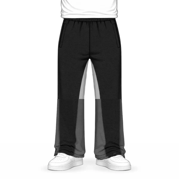 flared jogga' - black flared jogga' - black