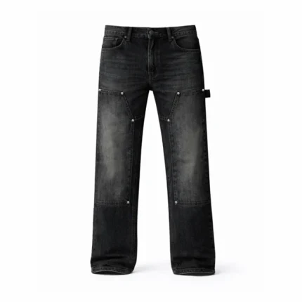 straight leg carpenta’ jeans black