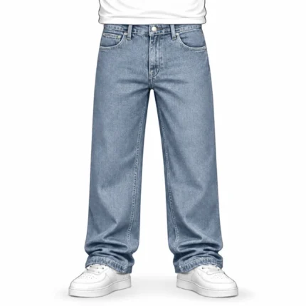 straight leg jeans light blue